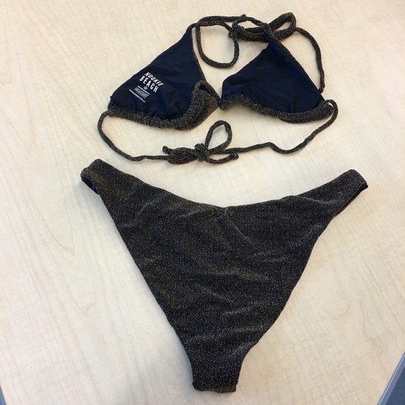 NOOKIE BEACH Metallic String Bikini Set Size S - Picture 2 of 5